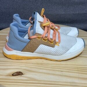 OluKai Wailuku Womens 7 White Blue Pink Mesh Athletic Sneakers 20478-WBZC